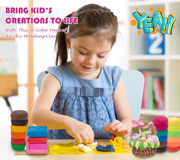 Air Dry Modeling Clay Kit - Image 3