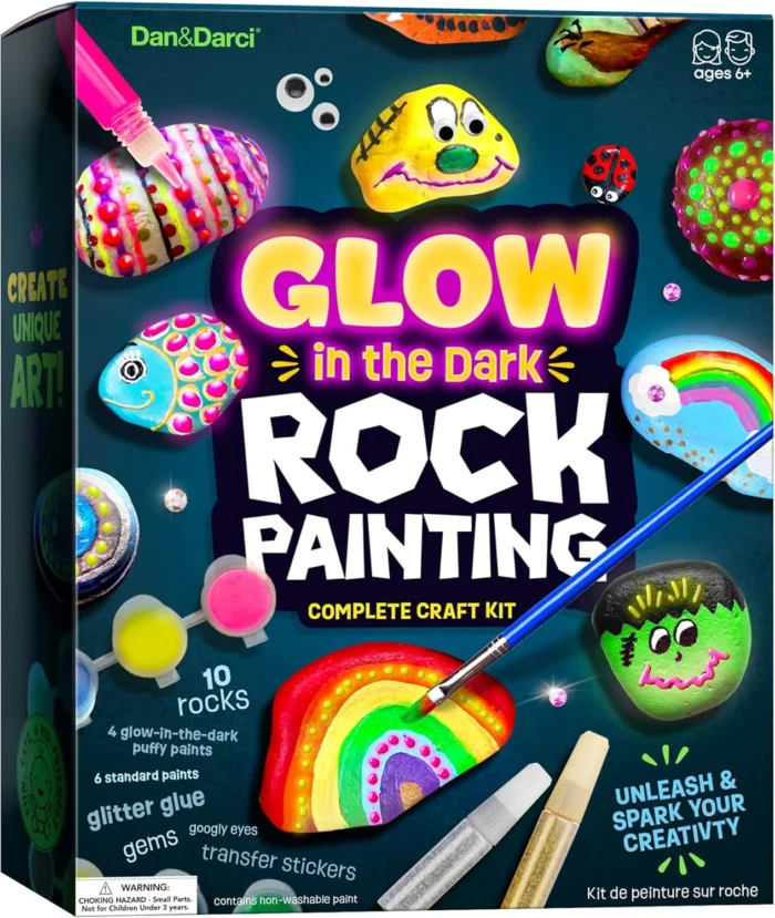 Kids Rock Painting Kit Glow in The Dark