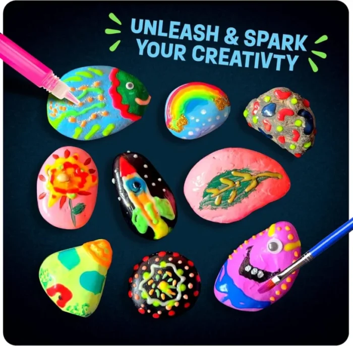 Kids Rock Painting Kit Glow in The Dark - Image 2