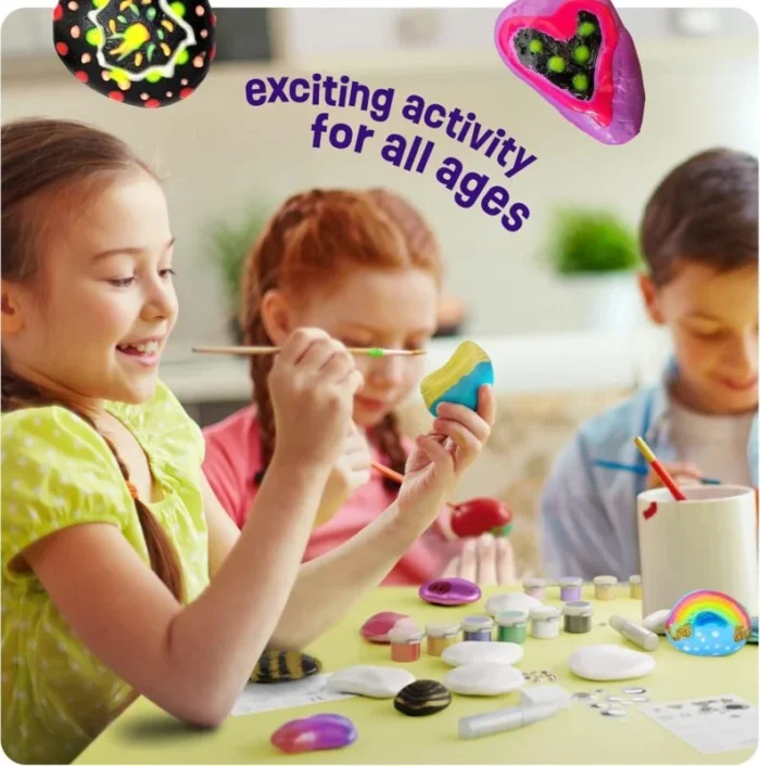 Kids Rock Painting Kit Glow in The Dark - Image 3